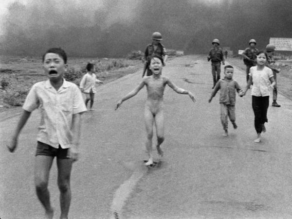 Vietnam - young victims of a US bombing raid